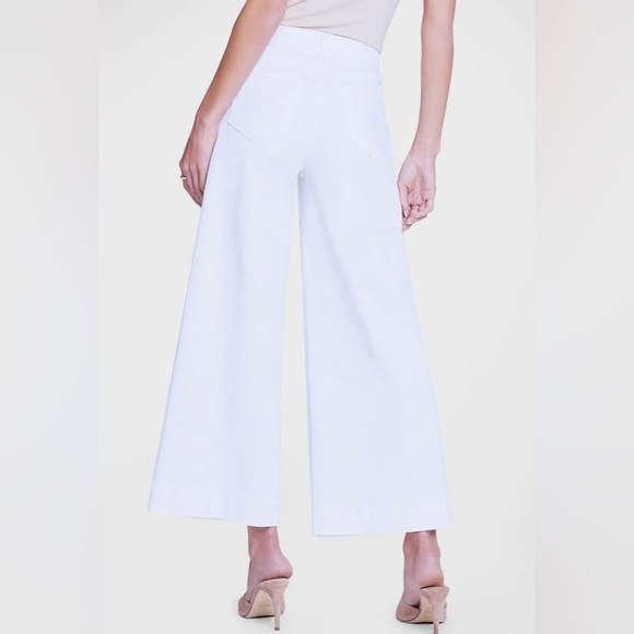 L’agence "Houston" High Rise wide-leg cropped jeans in white - Picture 2 of 15